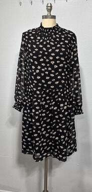 Madewell Mistlight Mock Neck Dress In Seattle Floral Size M Feminine Cottage